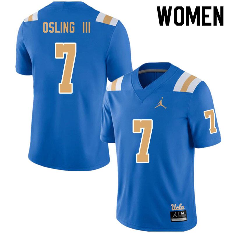 Jordan Brand Women #7 Mo Osling III UCLA Bruins College Football Jerseys Sale-Blue